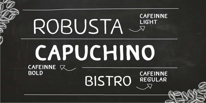 Caffeine Light Font preview